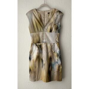 Snakeskin Print Sleeveless Dress Pockets Career Office Fun Women’s 4 USA Made